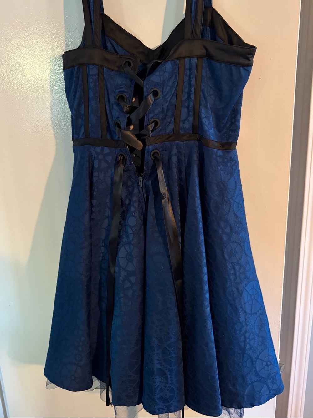 Hot Topic Blue and Black TARDIS-Inspired Mini Dress - Picture 7 of 8